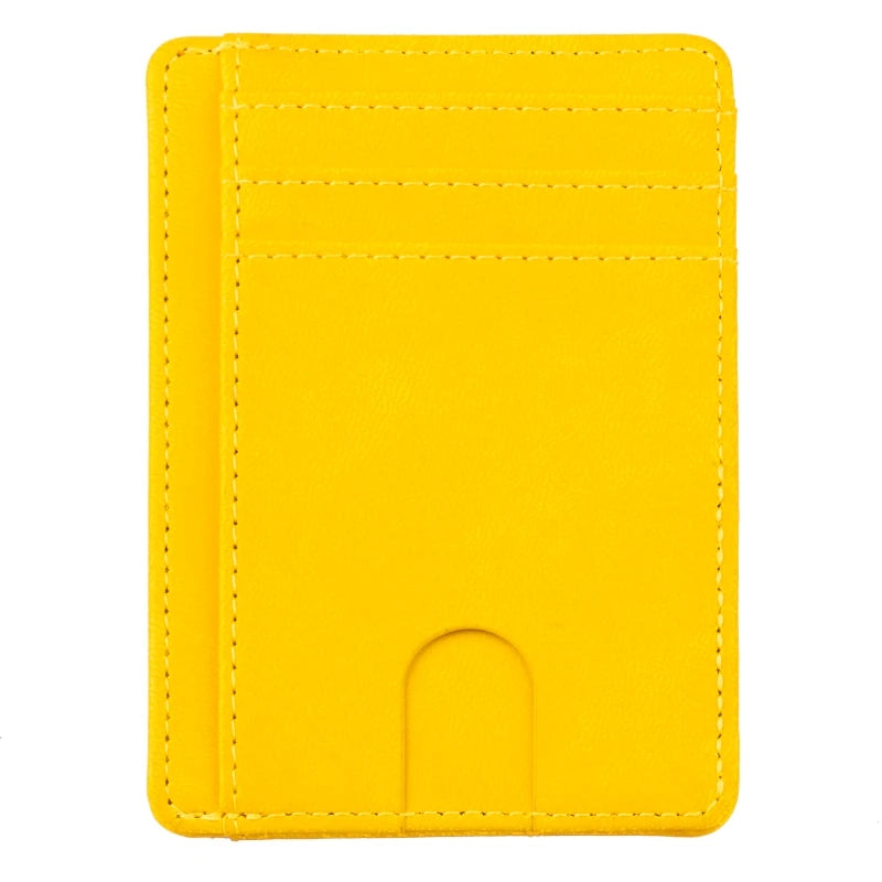 RFID Blocking Wallet Super Thin Mens Leather Card Holder