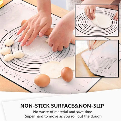 Fiberglass Silicone Baking Mat Large Kneading Pad Nonstick Surface