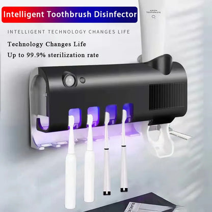 Ultraviolet Toothbrush Sterilizer Holder Automatic Toothpaste Dispensers