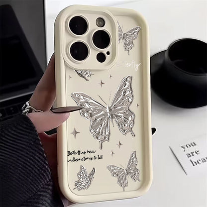 Butterfly Silicone Phone Case For iPhone 15 14 13 12