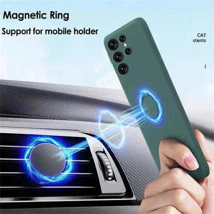 Magnetic Holder Case For Samsung Galaxy S24 S23 S22 S21 S20 FE Note 20 A54 A53