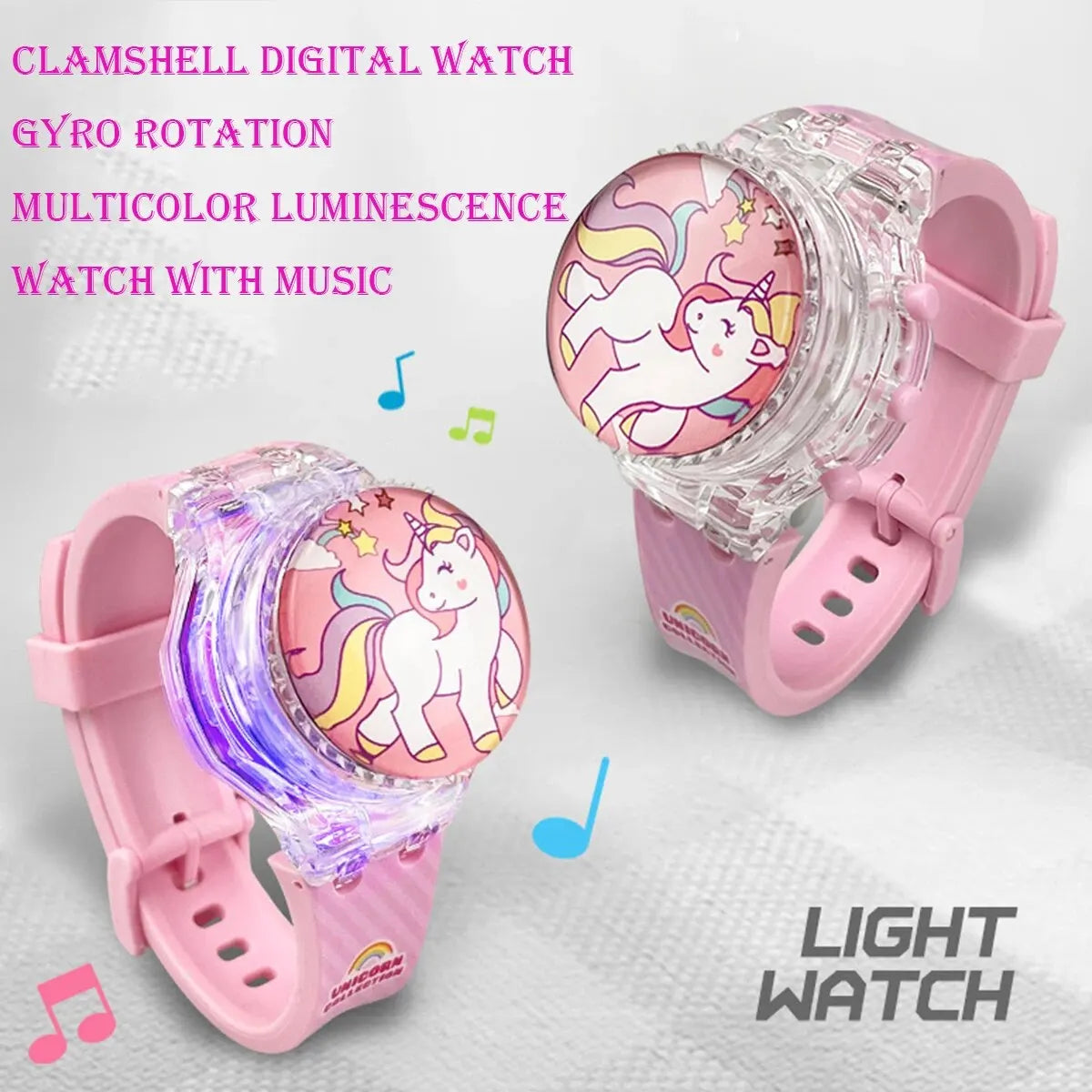 Creative Unicorn Light up Watch Students Watch