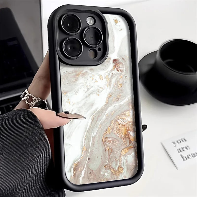 Marble Shockproof Soft TPU Silicone Phone Case For iPhone 15 14 13