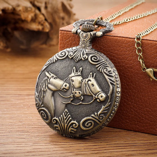 Quartz Pocket Watch Necklace Pendant HQ8177