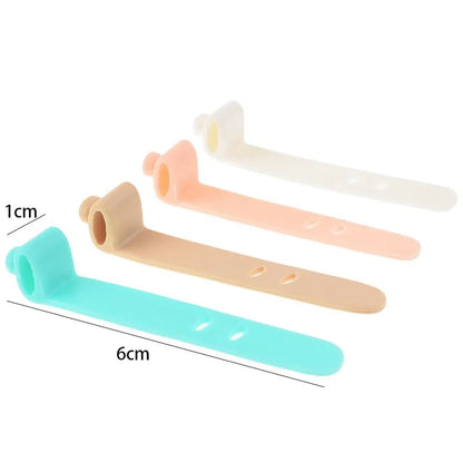 20pcs Cable Ties Winder Organizer Silicone Earphone Clips