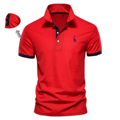 Embroidery Cotton Polo Shirts for Mens Casual Slim