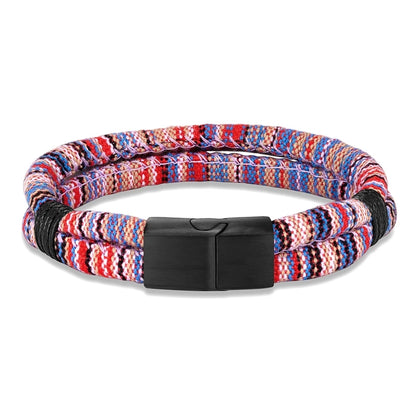 Unisex Handmade Woven Double Layer Surfer Waterproof Rope Bracelet