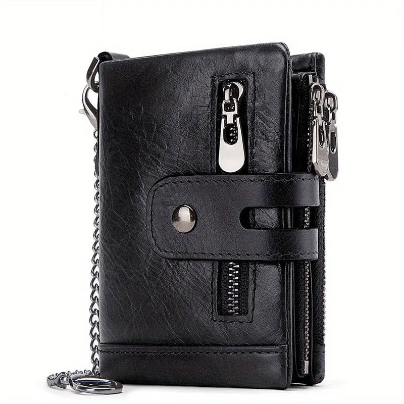 Genuine Leather RFID Mens Cowhide Wallet Card Holder