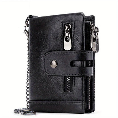 Genuine Leather RFID Mens Cowhide Wallet Card Holder