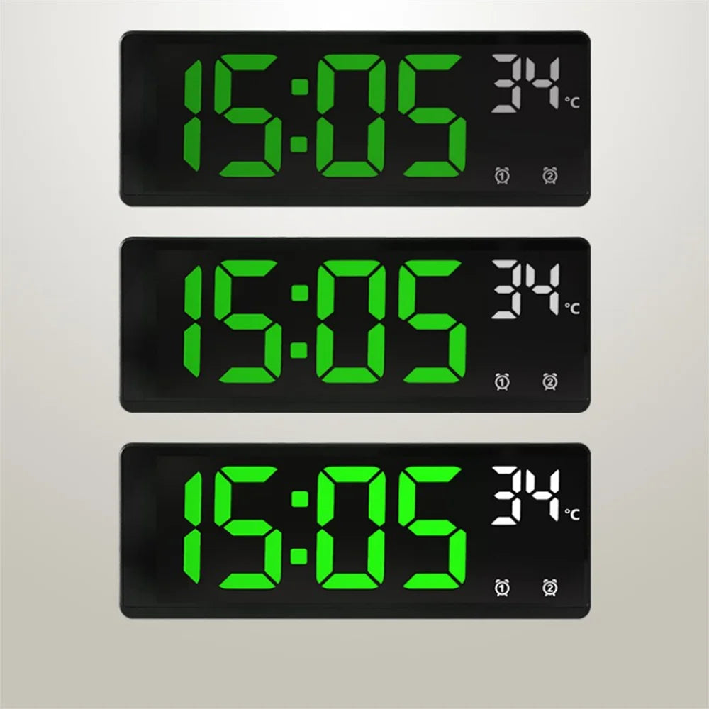 Voice Control Digital Alarm Watch Temperature Desktop Table Clock