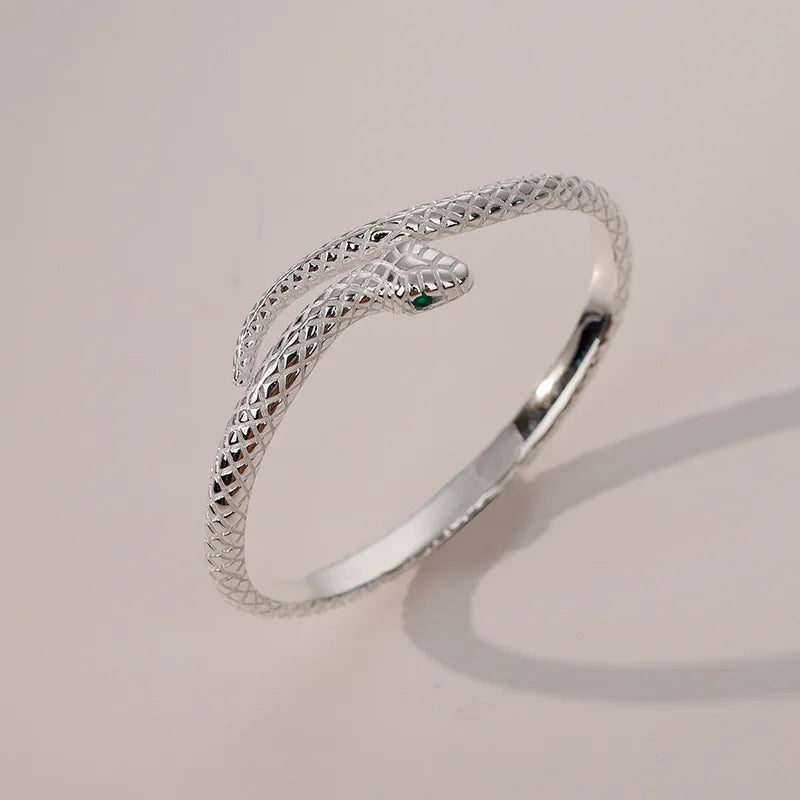 925 Sterling Silver Snake Shape Bracelet for Woman