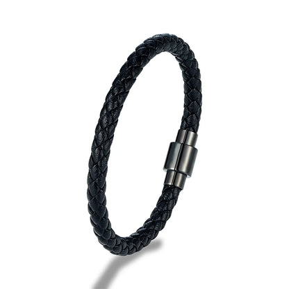 Minimalist Men Women Braided Leather Bracelet Handmade