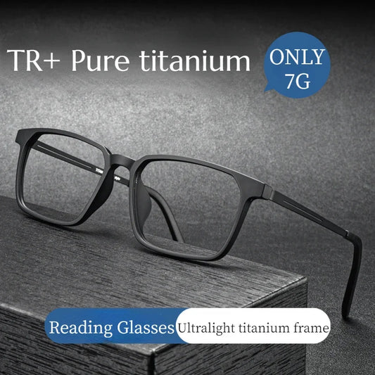 Titanium Reading Glasses for Mens Anti Blue Light Eyewear