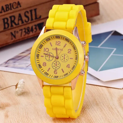 Ladies Fashion Watch Womens Silicone Quartz Wristwatch