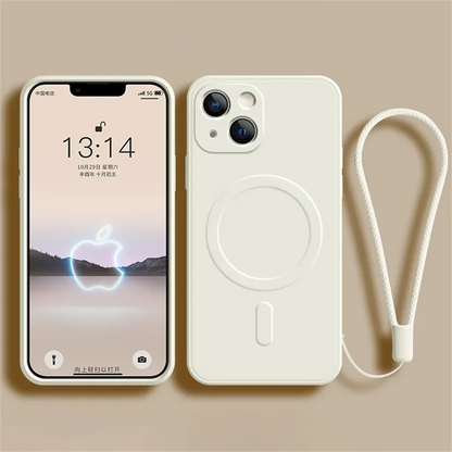 Liquid Silicone Case For iPhone 16 15 14 Pro Max Magnetic Wireless Charging