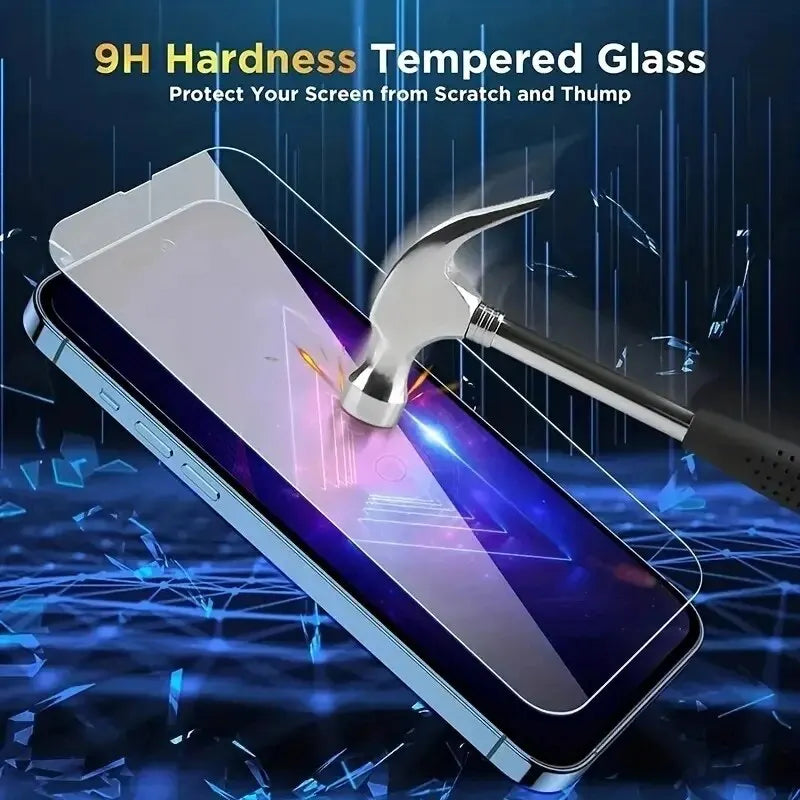 3pcs Tempered Glass 1pc Phone Case For IPhone 15 14 13 12 Pro Max