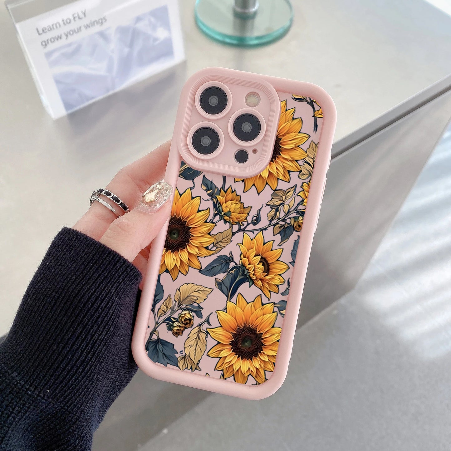 Flower Printed Phone Case For iPhone 15 14 13