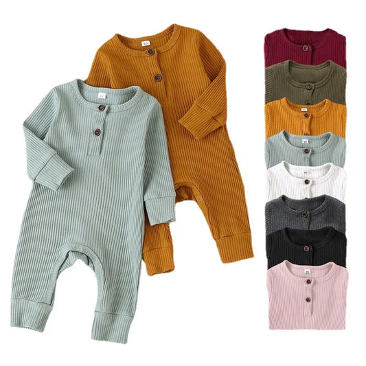 Autumn Newborn Infant Baby Boys Girls Romper Cotton Long Sleeve