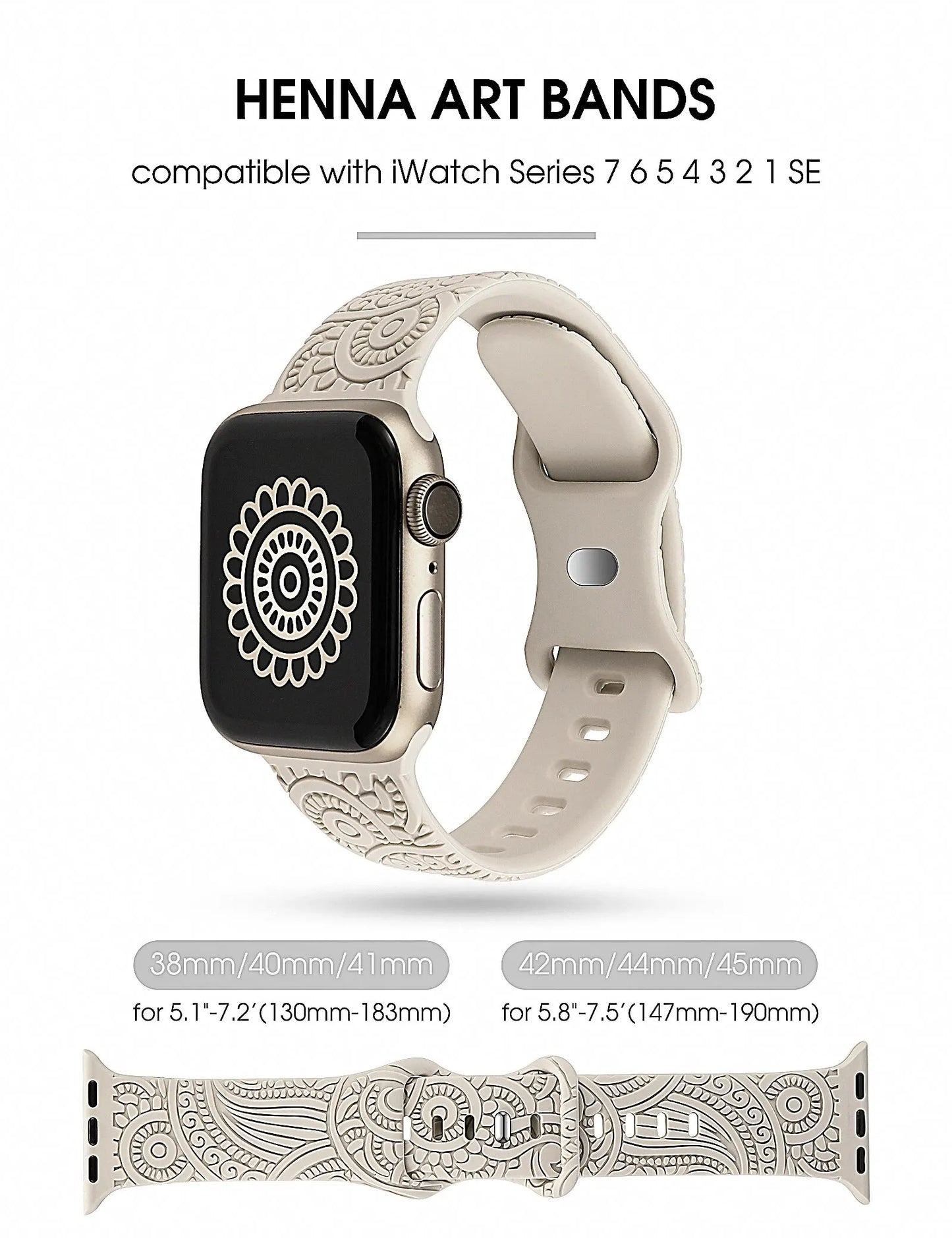 Hot Engraved Pattern Silicone Band For Apple Watch Iwatch