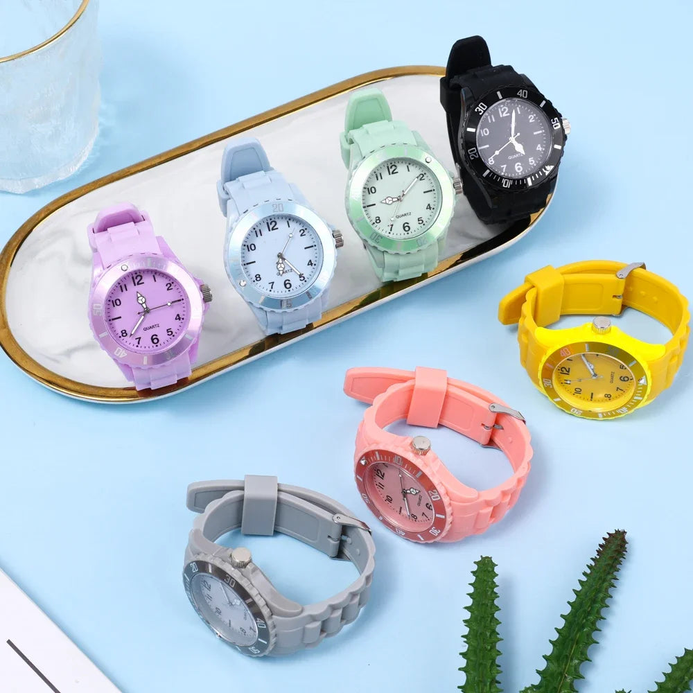 Silicone Lady Quartz Watch Student Couple Wristwatch