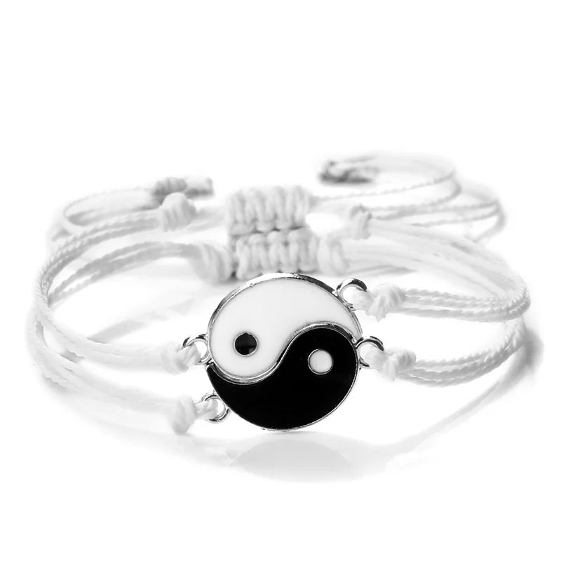 Dragon Tai Chi Gossip Braided Bracelet for Womens Mens