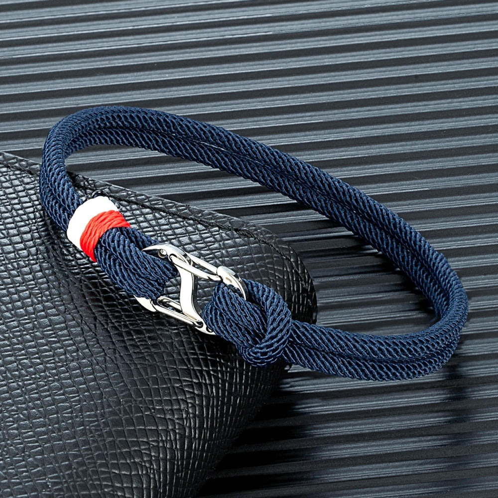 Braided Rope Bracelet Carabiner Clasp Survival Unisex Bracelet