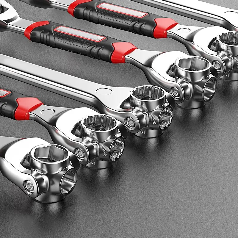 52 in 1 Tools Socket Works Universal Ratchet Wrench