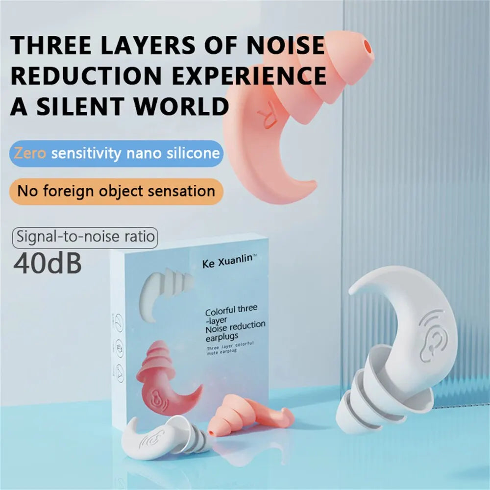 Anti Noise Silicone Earplugs Waterproof Swimming Ear Plugs