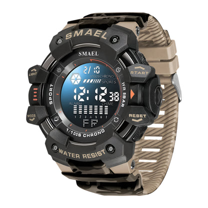 Mens Military Digital Watch LED Sports Alarm 50m Waterproof Wristwatch