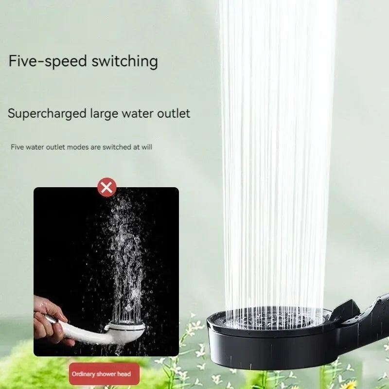 5 Modes Shower Head High Pressure Filter Rainfall Faucet Tap