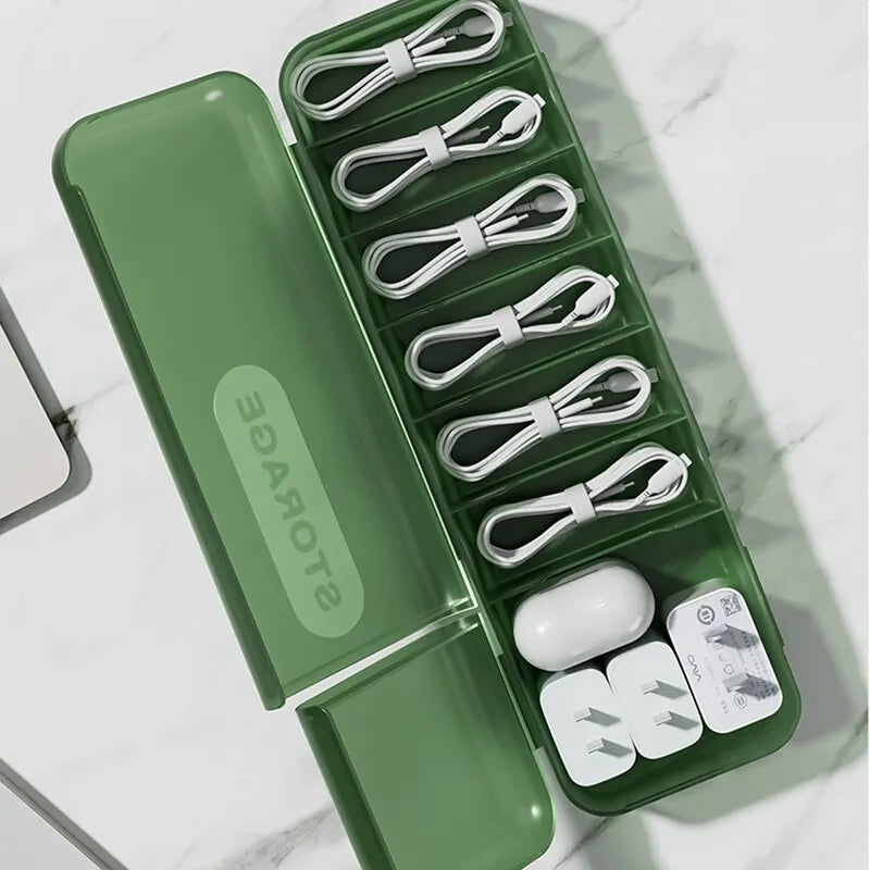 Charger Cord Cable Storage Box Organizer