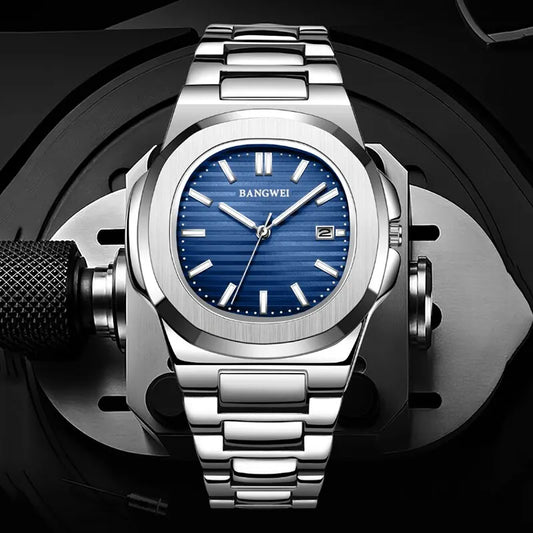 Mens Quartz Watch 30m Waterproof Date Stainless Steel Watch