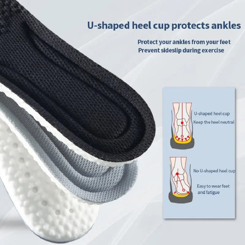 1Pair Sport Insoles Memory Foam Shock Absorbant Breathable