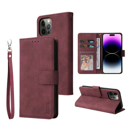 Leather Wallet Phone Case For iPhone 16 15 14 13 12 Pro Max Plus