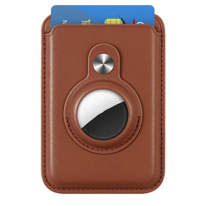 Magnetic Card Holder Wallet Built in AirTag Pocket for MagSafe for iPhone