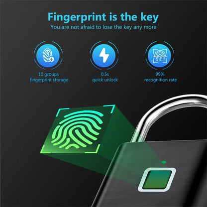 Fingerprint Lock Keyless Waterproof Anti Theft Smart Lock Fingerprint Padlock