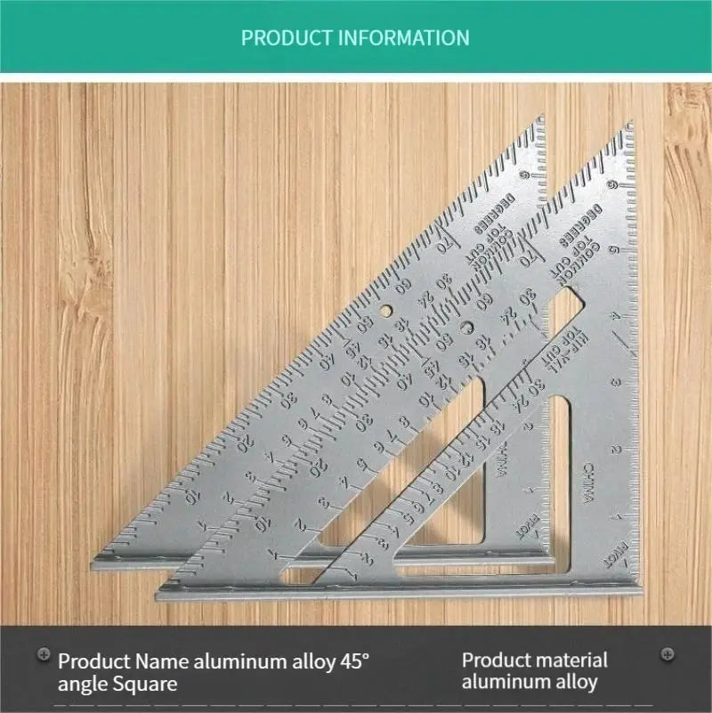 7 "Aluminum Alloy Triangle Ruler Precise Thickened Angle Ruler