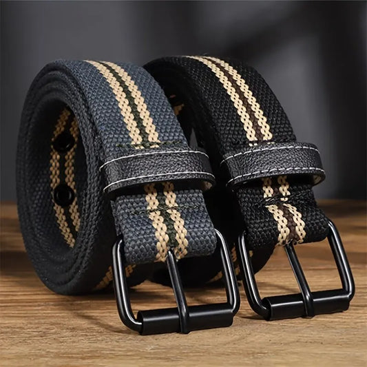 Mens Canvas Belt Casual Retro Women's Belt Outdoor Sports Belt