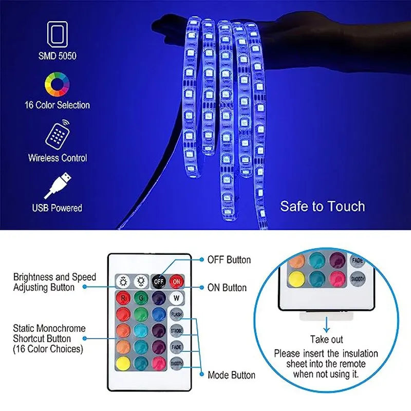 USB LED Strip Light TV Desktop Screen Backlight