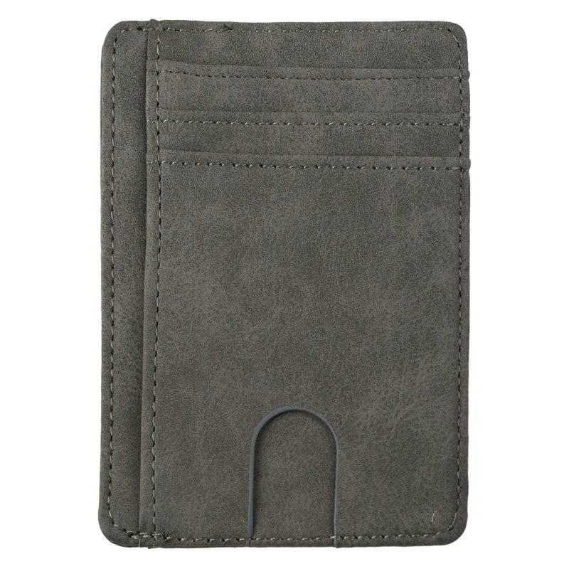 RFID Blocking Wallet Super Thin Mens Leather Card Holder
