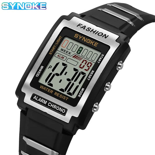 SYNOKE Mens Sports Digital Watch Waterproof 50M