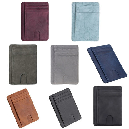RFID Blocking Wallet Super Thin Mens Leather Card Holder