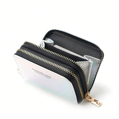 Womens Purse Leather Folding Zipper Coin Wallet