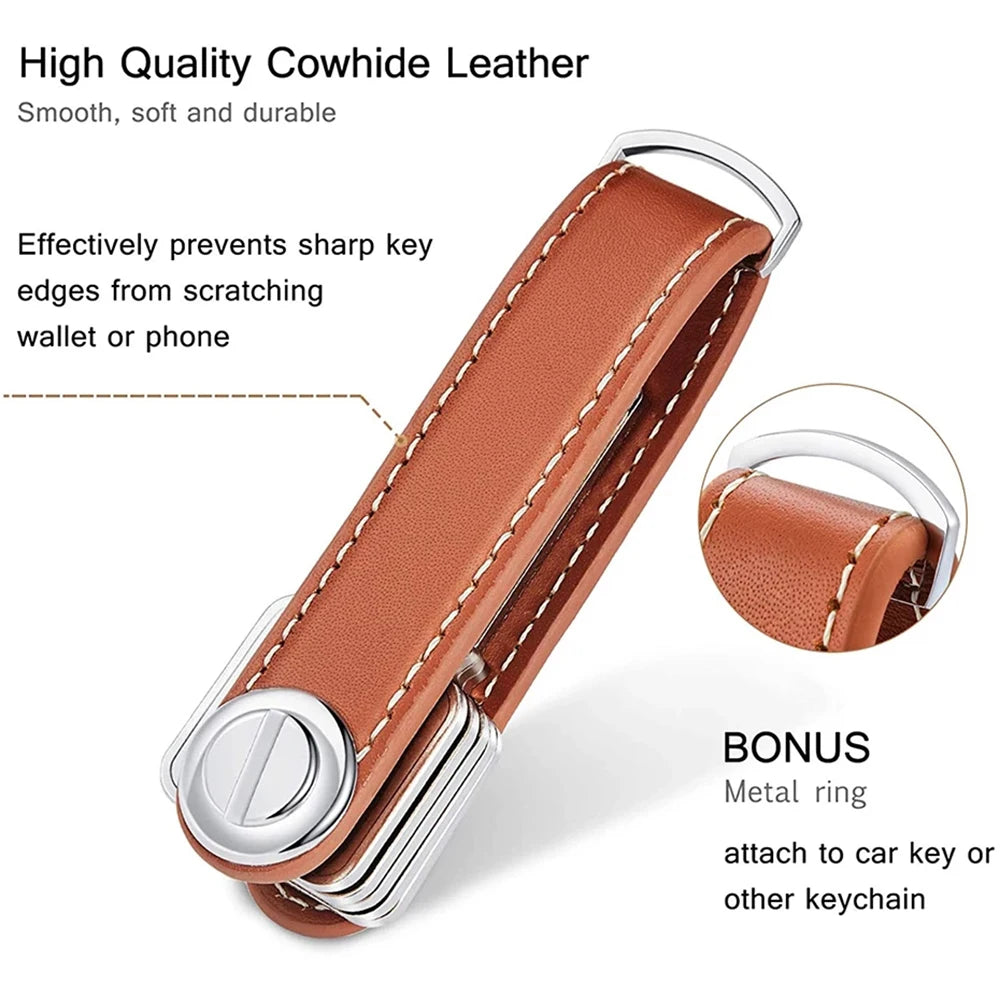 Luxe Leather Keychain Key Pouch Bag Organize Your Keys in Style