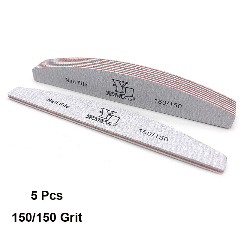 5pcs Nail File Mix Color Limas Grit Professional Sandpaper Cuticle Remover