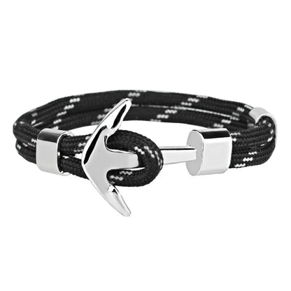 Alloy Anchor Bracelets Braided Polyester Rope Unisex Bracelet