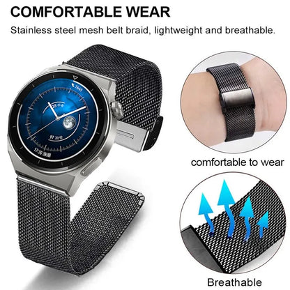 Milanese Loop Strap For Samsung Galaxy Amazfit Huawei Watch