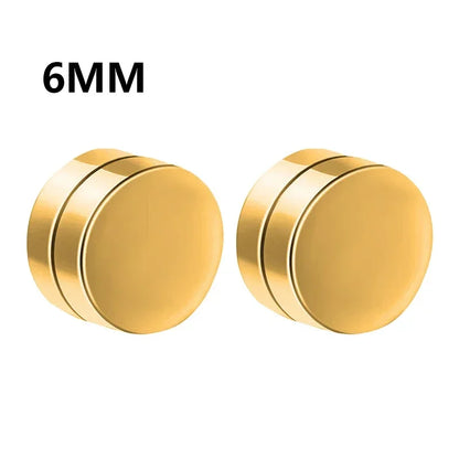 1Pairs Crystal Strong Magnetic Ear Stud Clip Earrings for Men and Women
