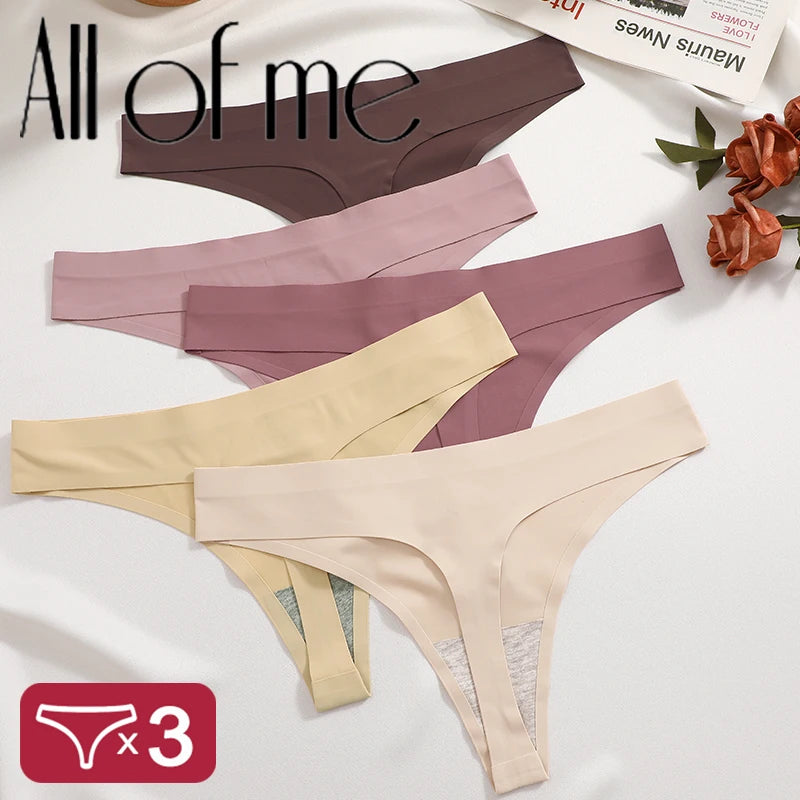 3pcs Sexy G String Underwear Breathable Female T back Intimate Lingerie