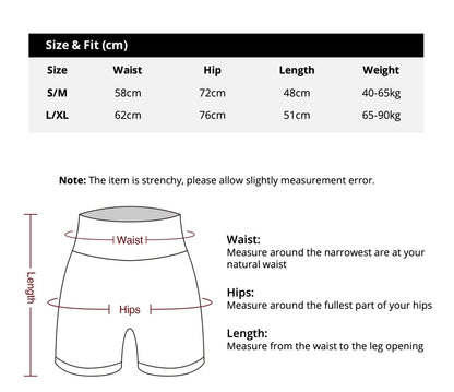 Womens Butt Lifting Yoga Shorts Elastic High Waist